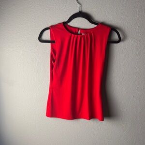 Calvin Klein Vibrant Red Sleeveless Top